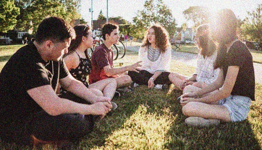 Peer counseling session indoor